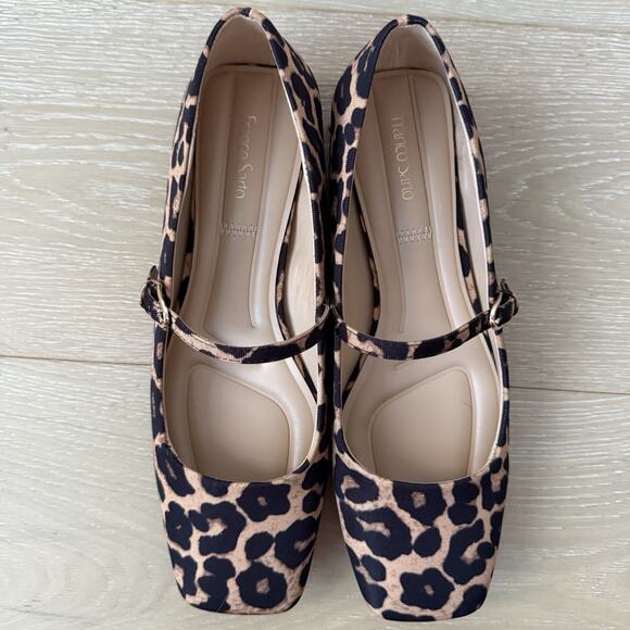 Franco Sarto Women's Tinsley Mary Jane Flat Cheetah Print Shoe Sz 8 New No boxx - Picture 6 of 9